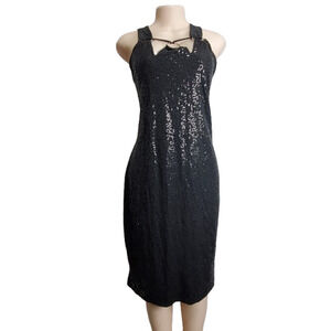 Ashley Stewart women's black sequin dress size 14/16